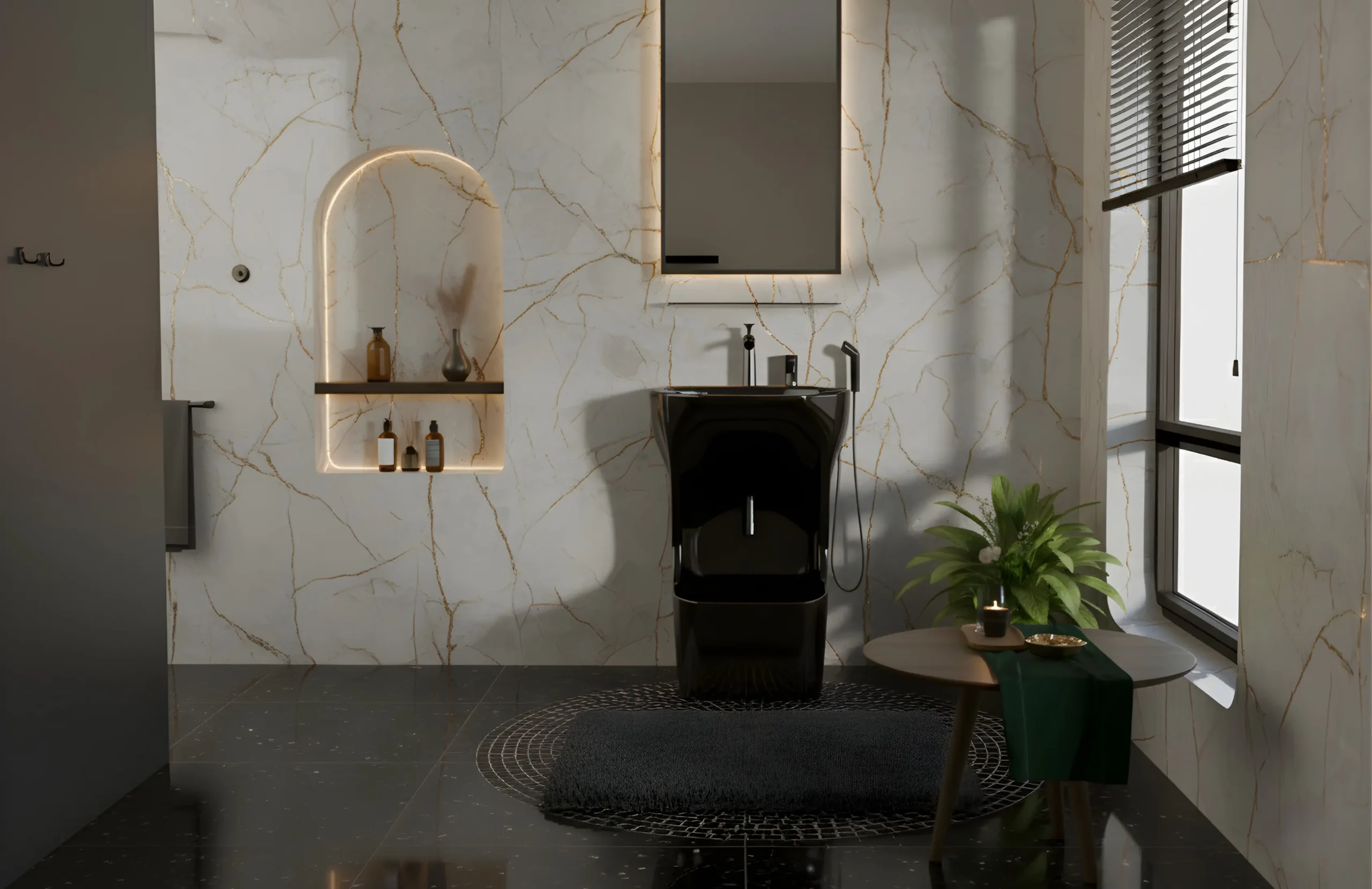 The Soul Ceramics - BathroomWare - Wudu Basin Black